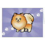 Cartoon Pomeranian Greeting Card