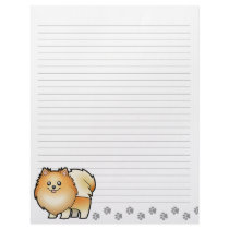 Cartoon Pomeranian Personalized Letterhead