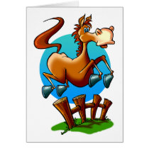 Cartoon Pony Jumping cards