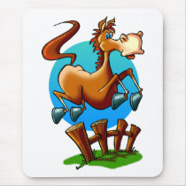 Cartoon Pony Jumping mousepads