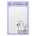 Cartoon Poodle (show cut) stationery