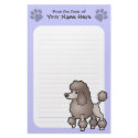 Cartoon Poodle (show cut) stationery