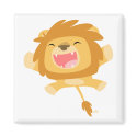 Cartoon Pouncing Lion magnet