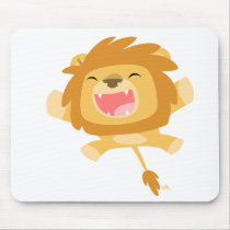 Cartoon Pouncing Lion mousepad by Lioness_Graphics Cartoon Pouncing Lion mousepad