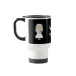 Cartoon Princess & Crown Stylish Black & White mugs