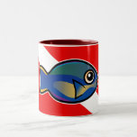 Cartoon Princess Parrotfish Dive Flag Coffee Mug