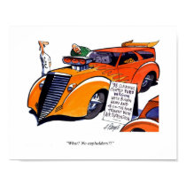 CARtoon print Cup Holders posters
