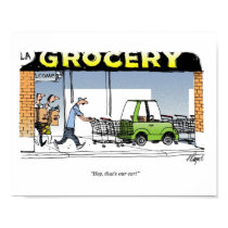 CARtoon print Grocery Carts posters