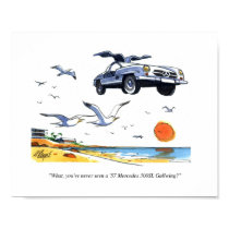 CARtoon print Gullwing Mercedes posters