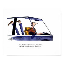 CARtoon print lumbar support posters
