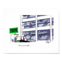 CARtoon print parking posters