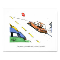 CARtoon print SanFran Stick posters