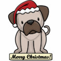 Cartoon Pug Christmas Ornament photo sculptures by MenagerieMayhem Cartoon Pug Christmas Ornament photo sculptures
