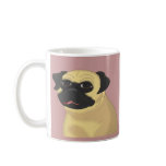 Cartoon Pug Face mugs