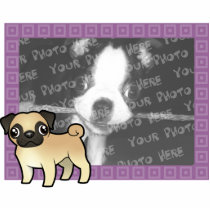 Cartoon Pug Photo Frame Photo Sculptures