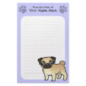 Cartoon Pug stationery