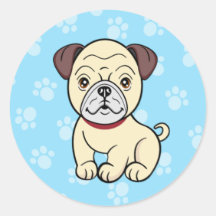 Cartoon Pug Sticker