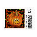 Cartoon Pumpkin Thanks  Small Postage postage