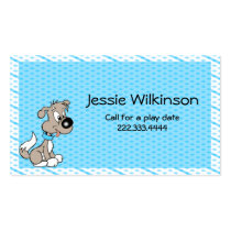 Cartoon Puppy Custom Playdate Card business cards