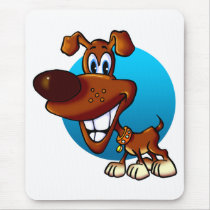 Cartoon Puppy Smiling mousepads