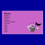 CARTOON PURPLE GRAY MUSIC NOTE SINGING MUSICAL FUN business cards