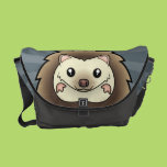 Cartoon Pygmy Hedgehog Messenger Bag