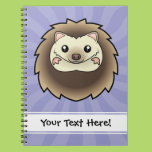 Cartoon Pygmy Hedgehog Notebooks