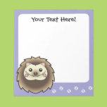 Cartoon Pygmy Hedgehog Notepads
