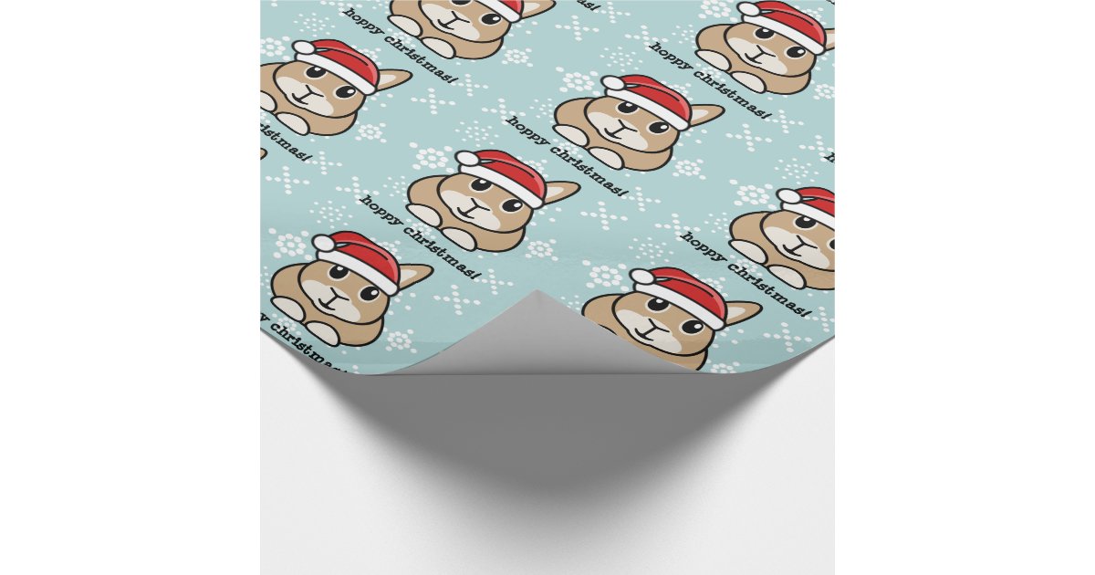 Cartoon Rabbit Christmas Wrapping Paper Zazzle