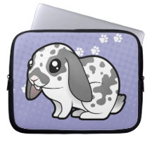 Cartoon Rabbit (floppy ear smooth hair) Laptop Sleeve
