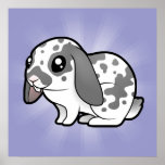 Cartoon Rabbit (floppy ear smooth hair) Print