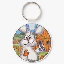 Cartoon Rabbit Fun Cute Keychains by zooogle Cartoon Rabbit Fun Cute Keychains