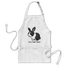 Cartoon Rabbit (uppy ear smooth hair) Apron