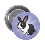 Cartoon Rabbit (uppy ear smooth hair) Buttons