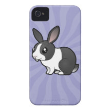 Cartoon Rabbit (uppy ear smooth hair) iPhone 4 Cover