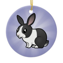 Cartoon Rabbit (uppy ear smooth hair) Ornaments