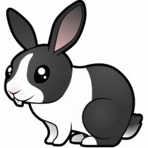 Cartoon Rabbit (uppy ear smooth hair) Photo Sculpture