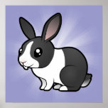 Cartoon Rabbit (uppy ear smooth hair) Poster