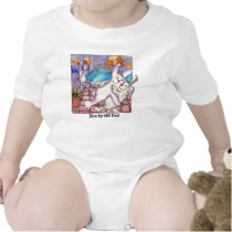 Cartoon Rabbits "Dips by the Pool" baby  t-shirts