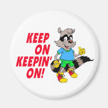 Cartoon Raccoon Fridge Magnet