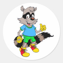 Cartoon Raccoon Sticker
