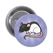 Cartoon Rat Button
