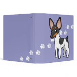 Cartoon Rat Terrier / Toy Fox Terrier Vinyl Binders