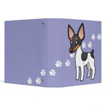 Cartoon Rat Terrier / Toy Fox Terrier Vinyl Binders