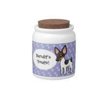 Cartoon Rat Terrier / Toy Fox Terrier Candy Dish