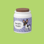 Cartoon Rat Terrier / Toy Fox Terrier Candy Dish