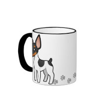 Cartoon Rat Terrier / Toy Fox Terrier Coffee Mug
