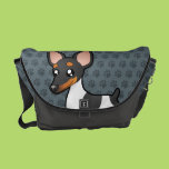 Cartoon Rat Terrier / Toy Fox Terrier Courier Bags