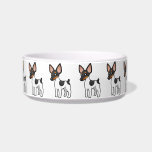 Cartoon Rat Terrier / Toy Fox Terrier Cat Food Bowl