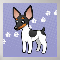 Cartoon Rat Terrier / Toy Fox Terrier Poster